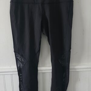 lululemon athletica Black Mesh-Panel High-Rise Leggings